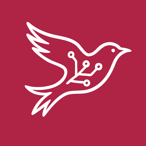 Wildhouse TechEthix imprint logo - digital bird in flight